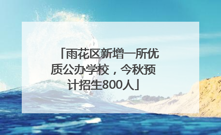 雨花区新增一所优质公办学校，今秋预计招生800人