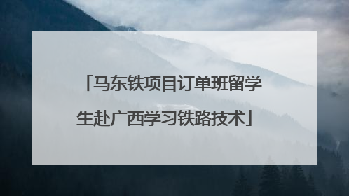 马东铁项目订单班留学生赴广西学习铁路技术