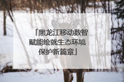 黑龙江移动数智赋能绘就生态环境保护新篇章