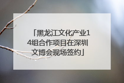 黑龙江文化产业14组合作项目在深圳文博会现场签约