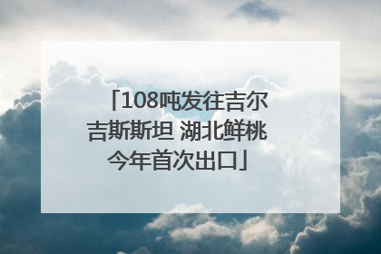 108吨发往吉尔吉斯斯坦 湖北鲜桃今年首次出口