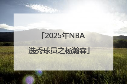 2025年NBA选秀球员之杨瀚森