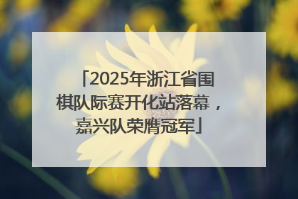2025年浙江省围棋队际赛开化站落幕，嘉兴队荣膺冠军