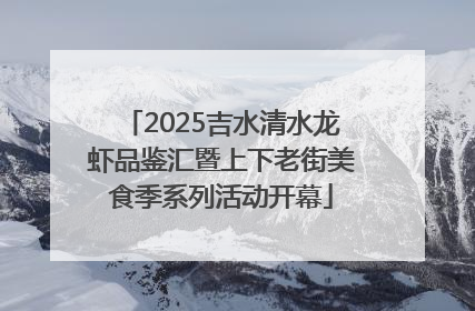 2025吉水清水龙虾品鉴汇暨上下老街美食季系列活动开幕