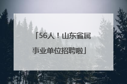 56人！山东省属事业单位招聘啦