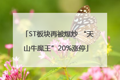 ST板块再被爆炒 “天山牛魔王”20%涨停